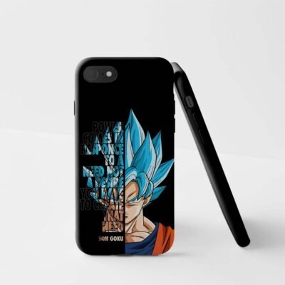 printed back cover Goku Blue Hair Matte Phone Case