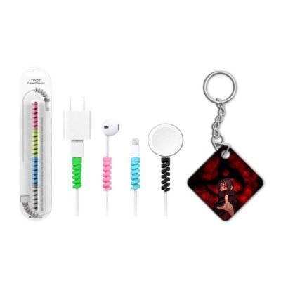 back phone case Itachi Uchiha keychain with cable protector
