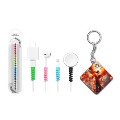 Keychain with Cable Protector Luffy x Ace Keychain with Cable Protector
