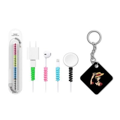 Keychain with Cable Protector Monkey D Luffy Keychain with Cable Protector