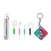 One Piece Luffy Red Blue Keychain with Cable Protector