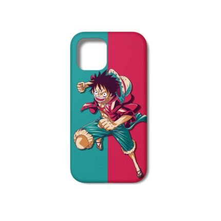 One Piece Luffy Red Blue Matte Phone Case