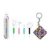 One Piece Sticker Art Keychain with Cable Protector