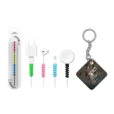 keychain with cable protectar-min Light and Shinigami Matte Phone Case
