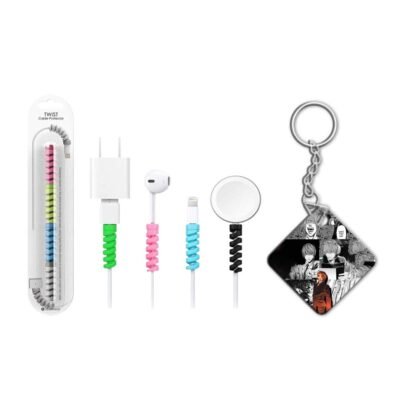 keychain with cable protectar-min Light Yagami Manga Matte Phone Case