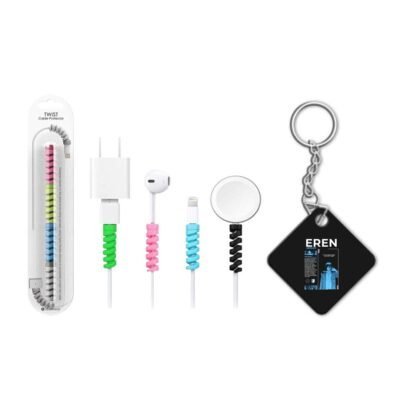 keychain with cable protectar-min Eren Yeager Matte Phone Case