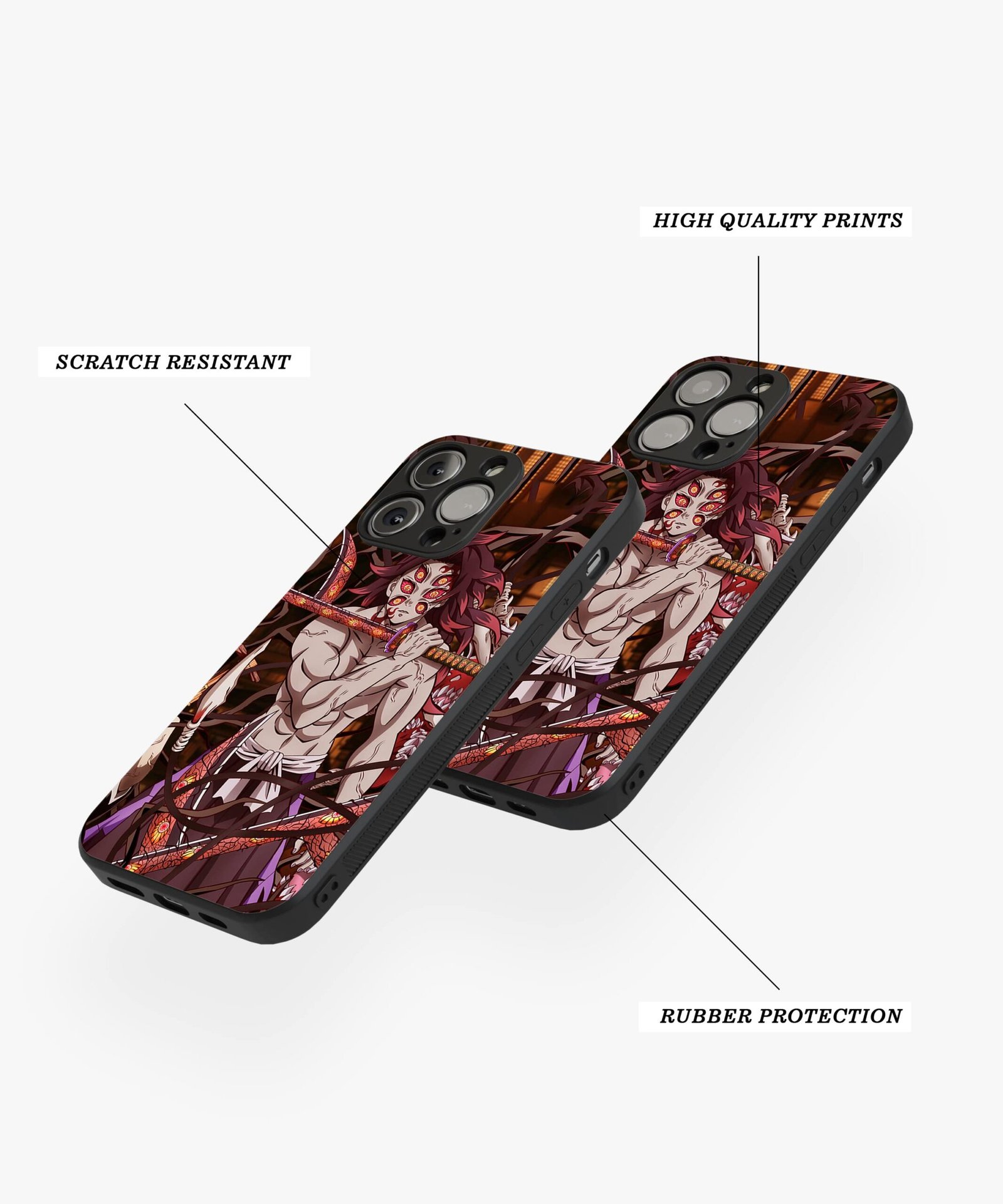 Kokushibo Graphic Silicone Armored Phone Case - Image 3