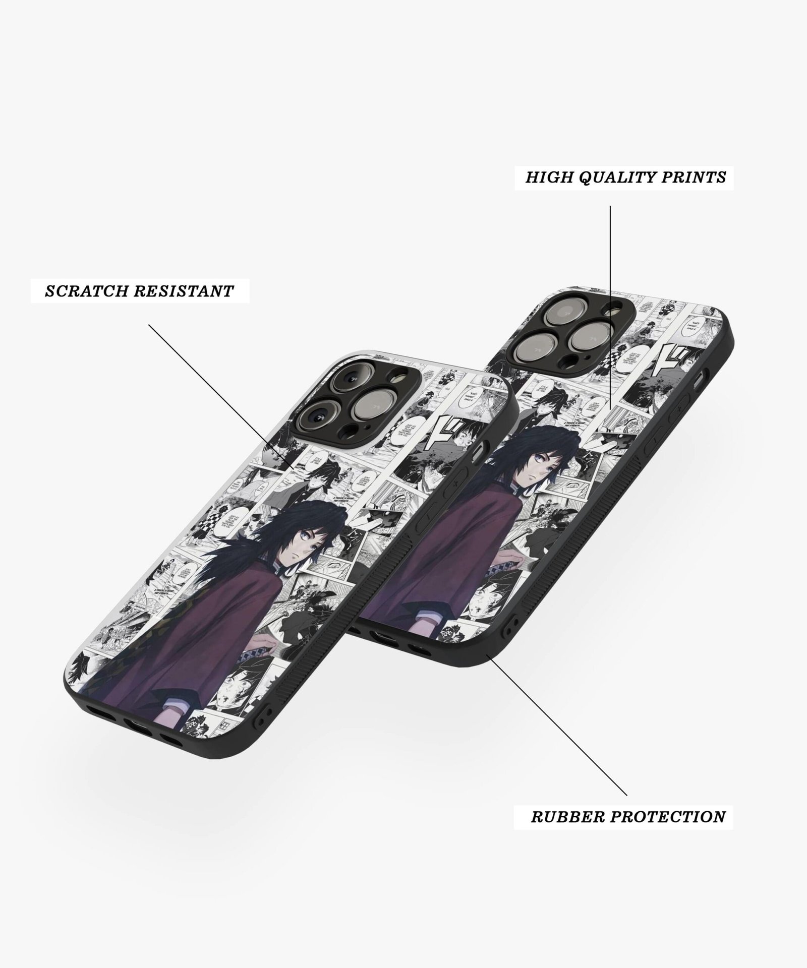 Tomioka Demon Slayer Silicone Armored Phone Case - Image 3