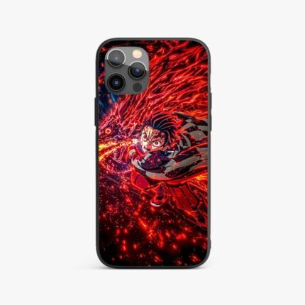 Tanjiro Fire Breathing Silicone Armored Phone Case